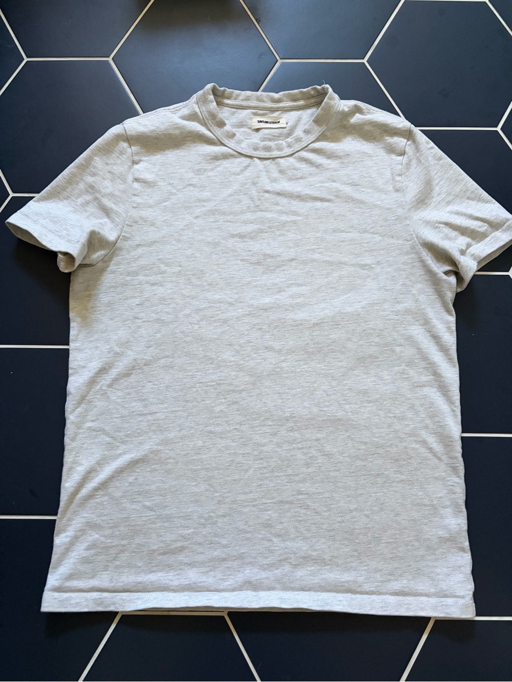 Taylor Stitch Light Gray Short Sleeve Crewneck Tee